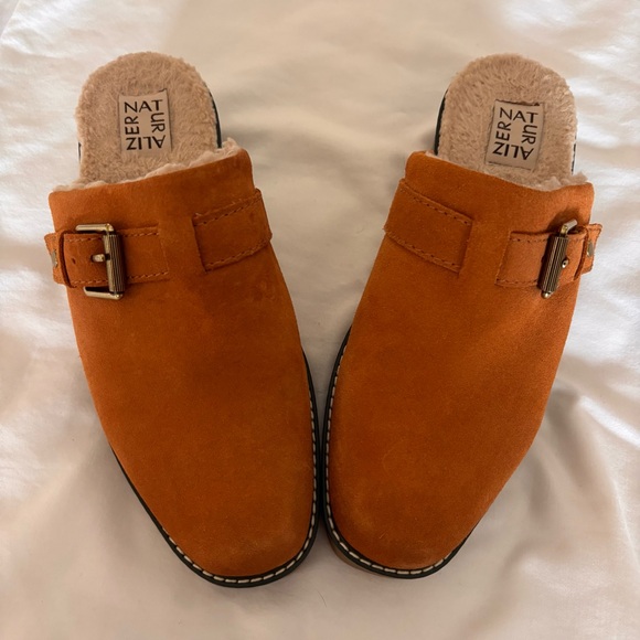 Naturalizer Shoes - Naturalizer Golden Maple  Suede Slip-On Mules Sz 8 Like New